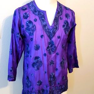 Womens silk tunic